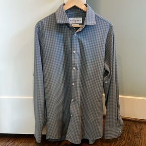 Mizzen + Main Men’s Plaid Oxford Dress Shirt (Medium Trim Fit)